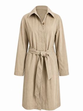 & Other Stories Tan 100% Cotton Trench Coat with Tie Belt XS